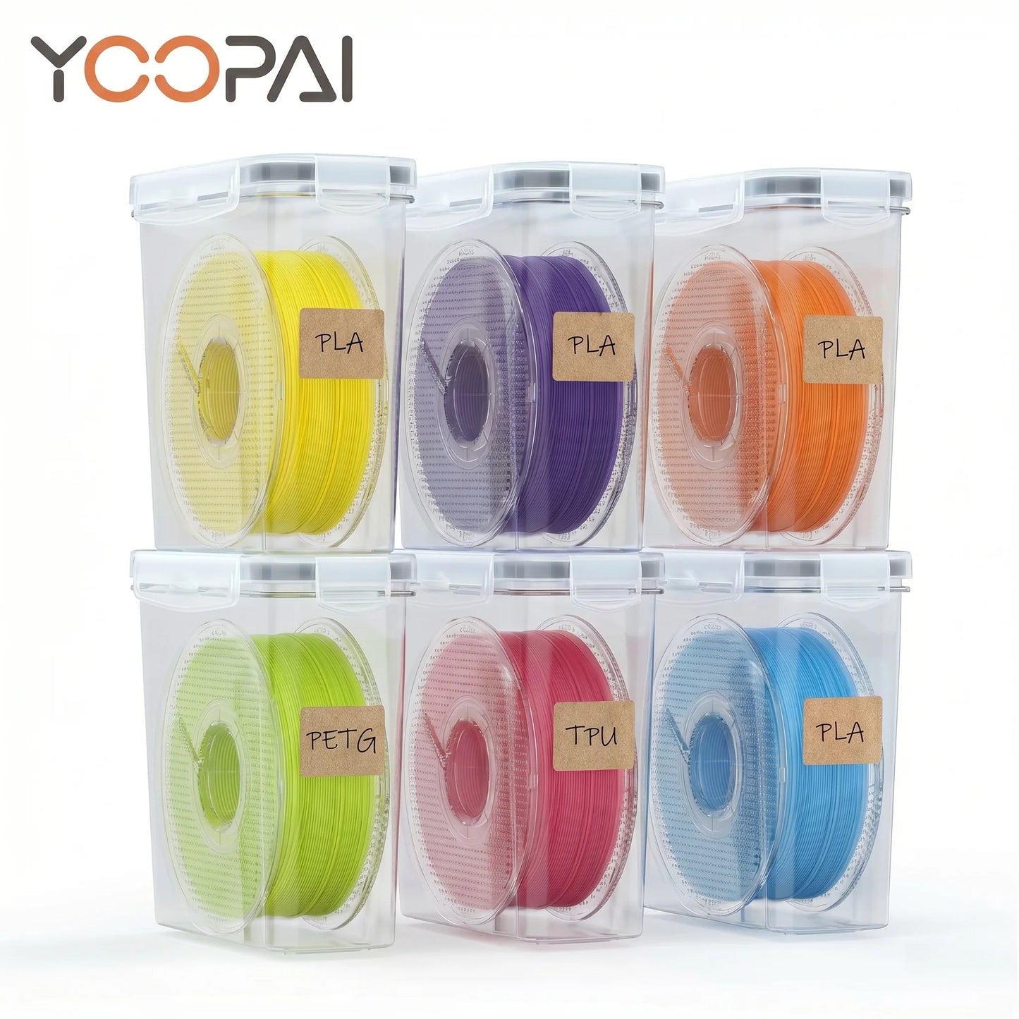 YOOPAI 3D Filament Box Moisture & Dust Proof Easy Access Neat Storage for 3D Filament Classified and Stored