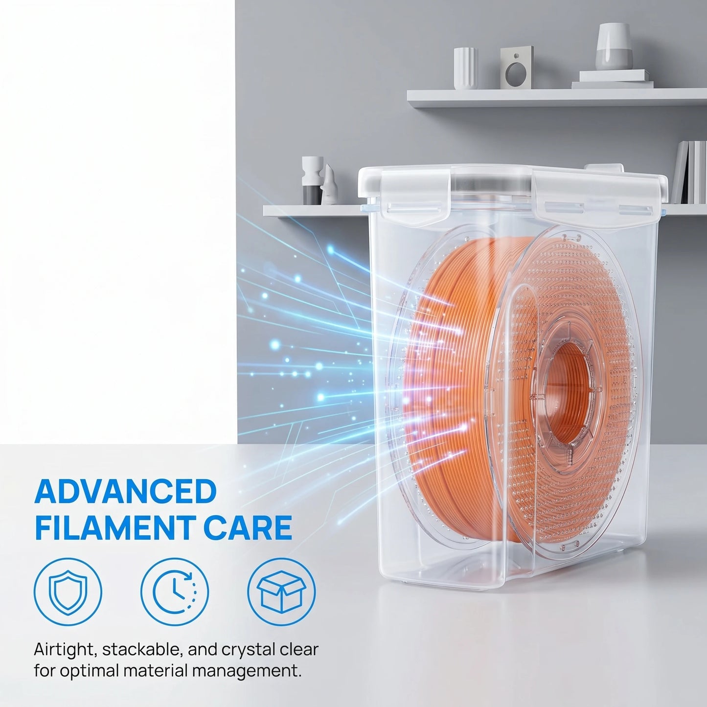 YOOPAI 3D Filament Box Moisture & Dust Proof Easy Access Neat Storage for 3D Filament Classified and Stored