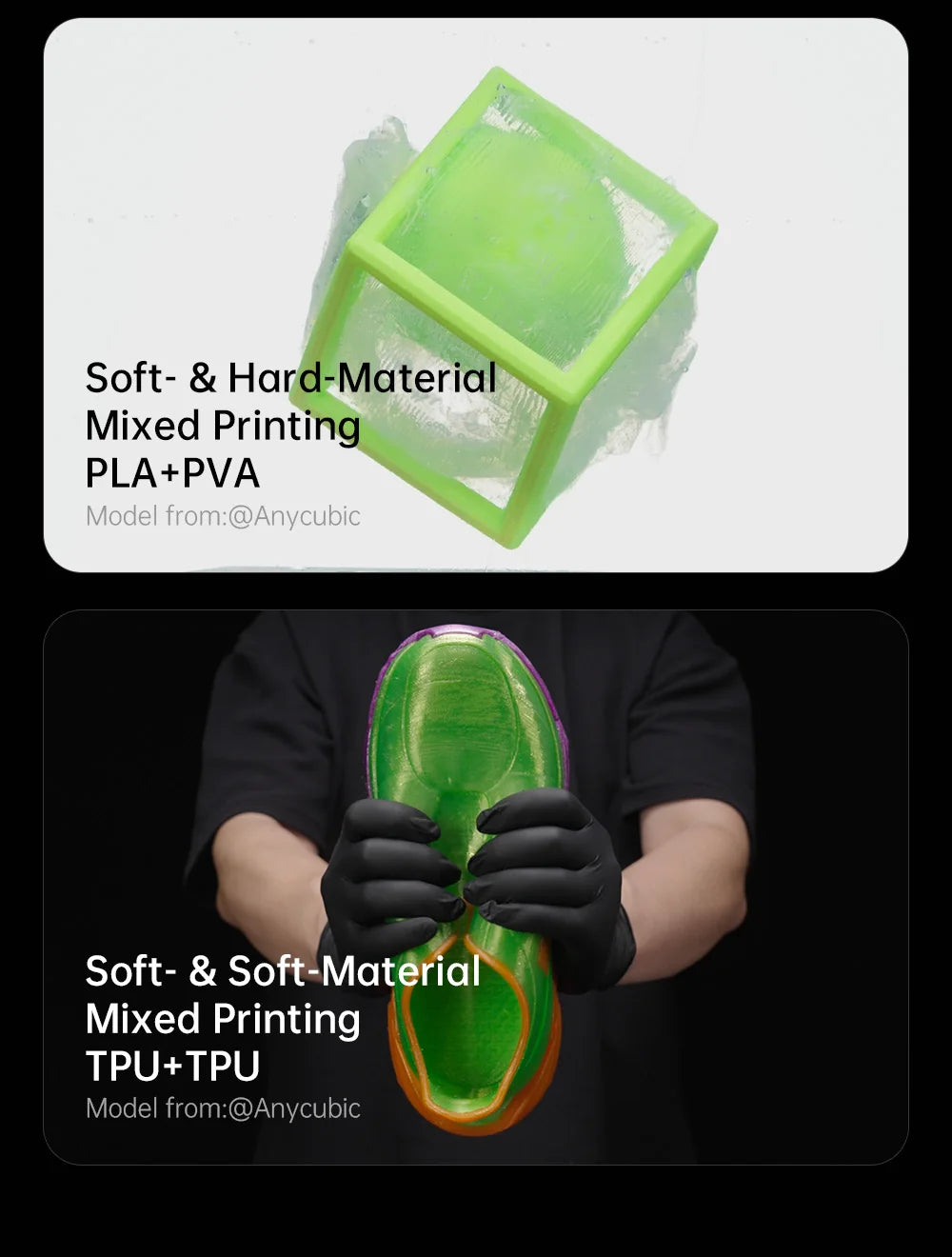ANYCUBIC Kobra X 3D Printer 600mm/s Max Print Speed 2x Time&Materail Saving Built In 4Color Printing Automatic leveling Printer