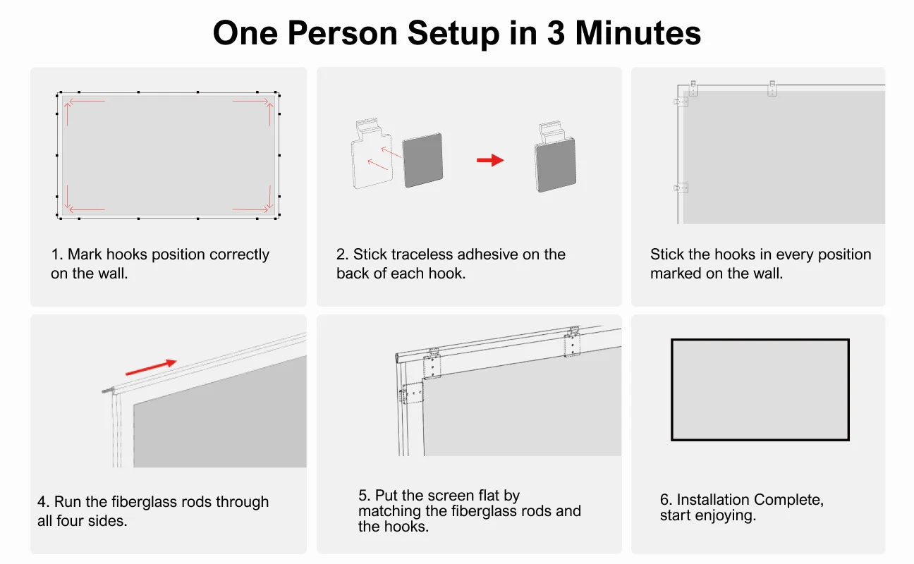 ULTIMEA E-ALR Projector Screen 100/120 Inch - 80% ALR, Gain Value 2.0 for Outdoor and Home Theater, 4K HD Foldable Silver Screen